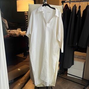 Elegant White Shirt Dress